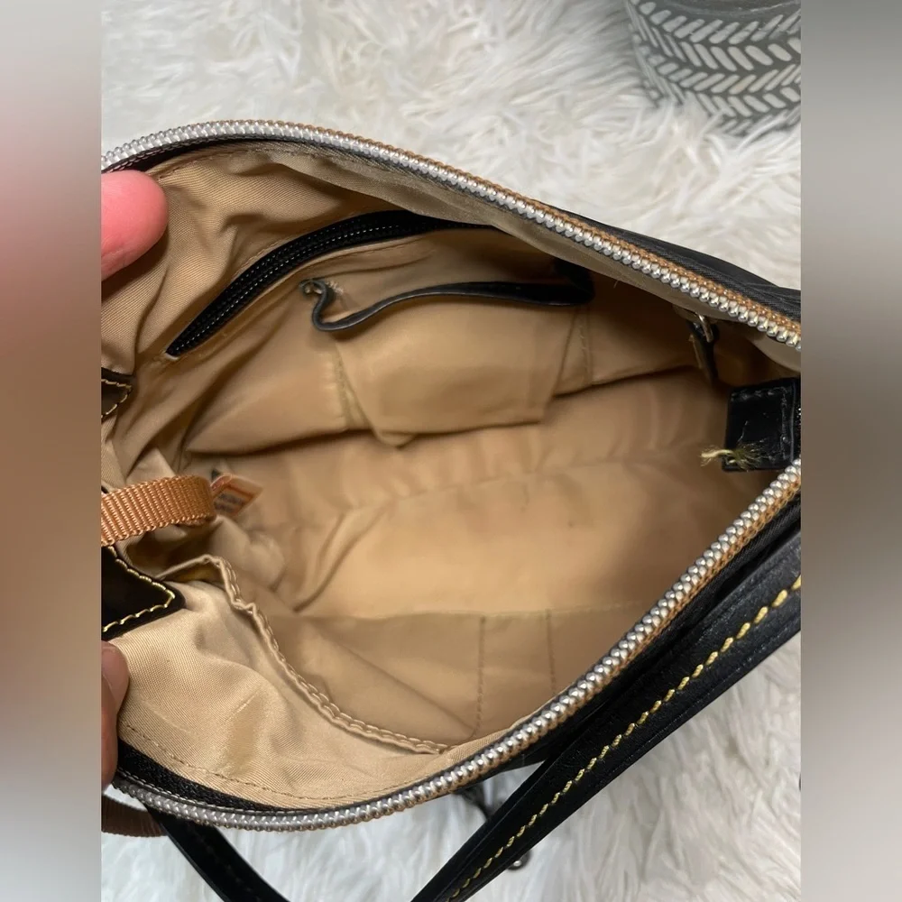 Dooney & Bourke Nylon Leather Trim Shoulder Bag - Picture 5 of 13